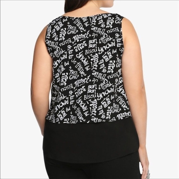Torrid French Graffiti Challis Tank Top Size 2X - Picture 2 of 5